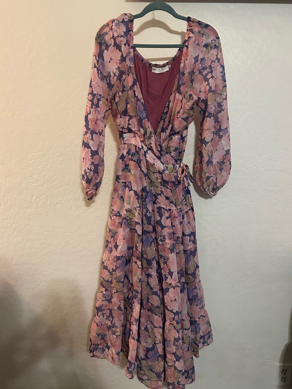 ASTR floral Wrap dress